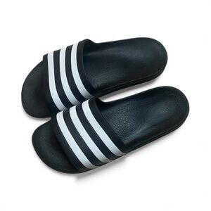 NEW Adidas black Slide Sandals sz 8
